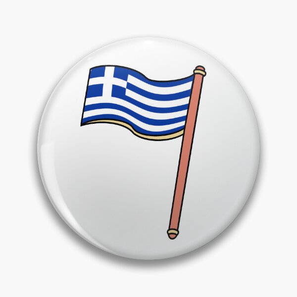Item preview, Greek Flag Sticker | Postcards from Greece Collection designed and sold by PinkPeelUK.
