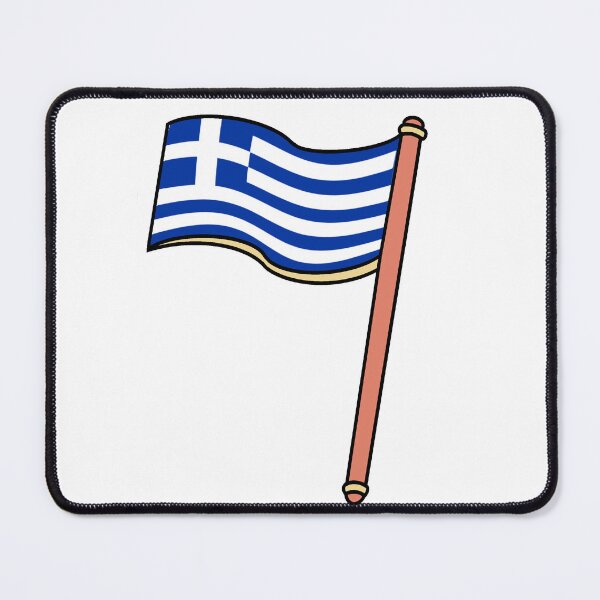 Item preview, Greek Flag Sticker | Postcards from Greece Collection designed and sold by PinkPeelUK.