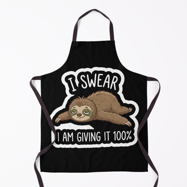 Item preview, I Swear I Am Giving It 100% Lazy Sloth Sticker designed and sold by CrystalMineArts.