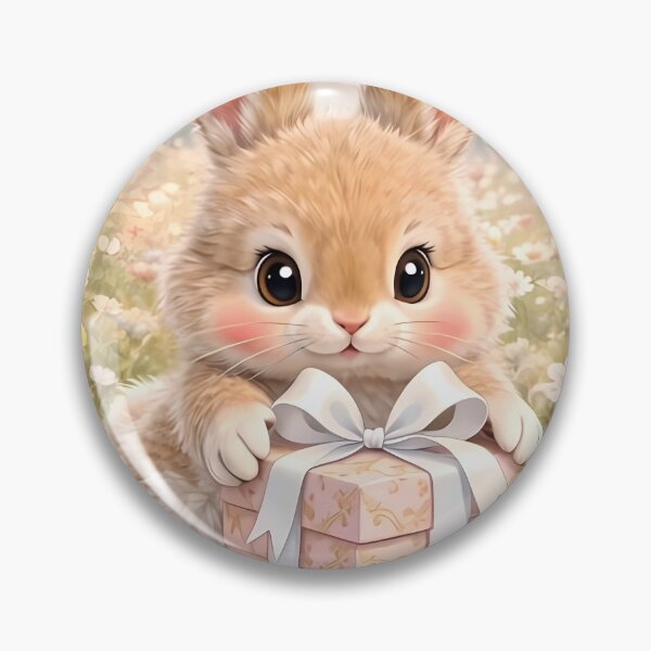 Item preview, Adorable Baby Bunny with Gift Box - Whimsical Spring Rabbit Art designed and sold by lovelistivkaa.