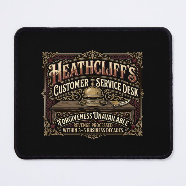 Item preview, Heathcliff’s Customer Service Desk Wuthering Heights Humor designed and sold by Fenay Designs.