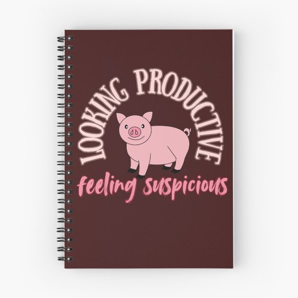 Item preview, Looking Productive Feeling Suspicious Funny Pig Office Humour Burnout Meme T-Shirt designed and sold by Yesss-Mau.