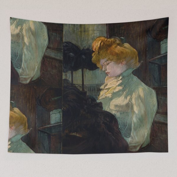 Item preview, The Modiste by Henri de Toulouse-Lautrec – Belle Époque Parisian Portrait Fine Art Print designed and sold by artofuniverse.