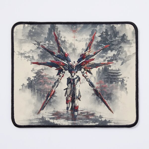 Item preview, Gundam Nemesis Mecha Shukumei – Celestial Samurai Robot Warrior Japanese Ink Anime designed and sold by Dyan4.