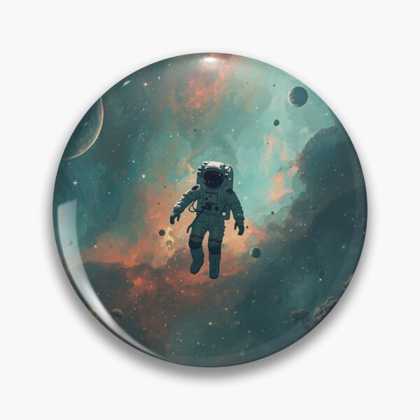 Item preview, Astronaut Floating In Colorful Nebula Space Art designed and sold by Pink-Blossoms.