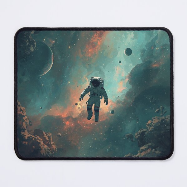 Item preview, Astronaut Floating In Colorful Nebula Space Art designed and sold by Pink-Blossoms.