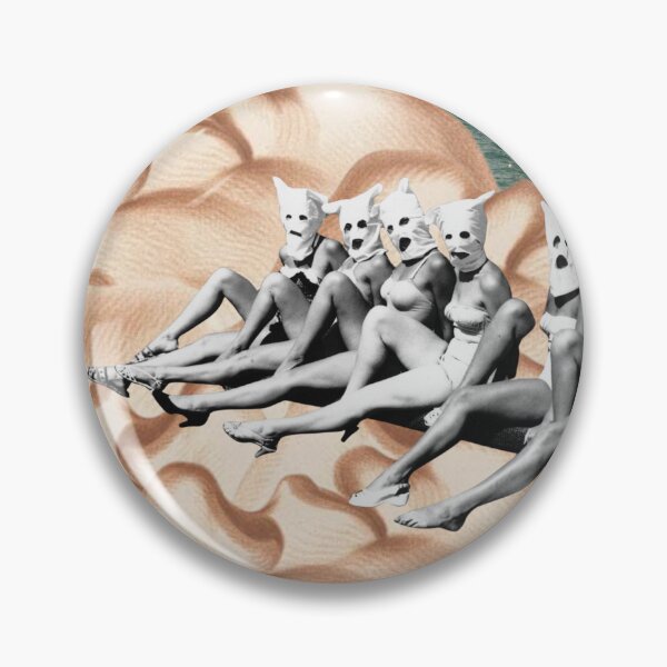 Item preview, Surreal Beach Sun Bathing Collage Art designed and sold by AnimaliaStar.