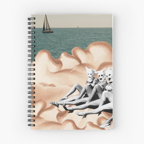 Item preview, Surreal Beach Sun Bathing Collage Art designed and sold by AnimaliaStar.
