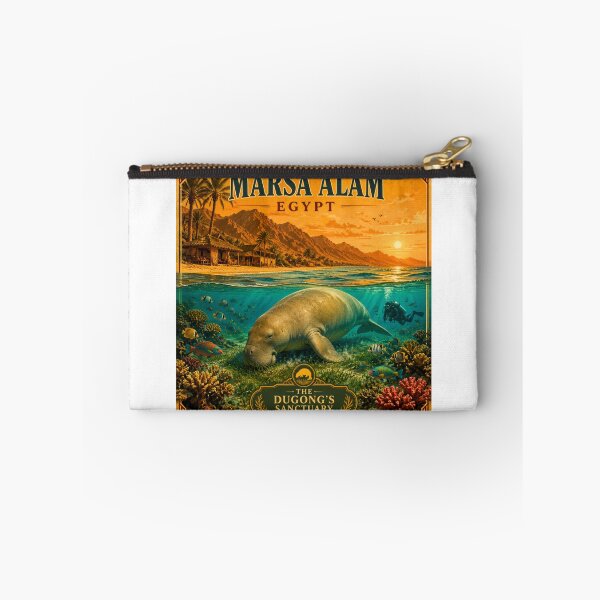 Item preview, Marsa Alam Egypt Vintage Travel Poster - The Dugong Sanctuary designed and sold by Ink & Soul.