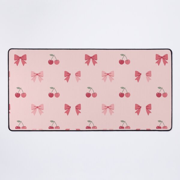 Item preview, Pink Coquette Ribbon and Cherry Seamless Pattern designed and sold by NeonSketch Lab.