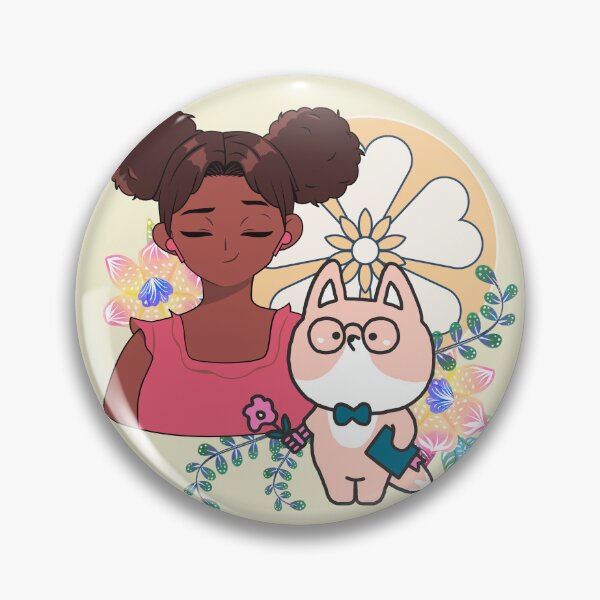 Item preview, Kawaii Girl, Cyborg Dog and Flowers designed and sold by Kanniax.