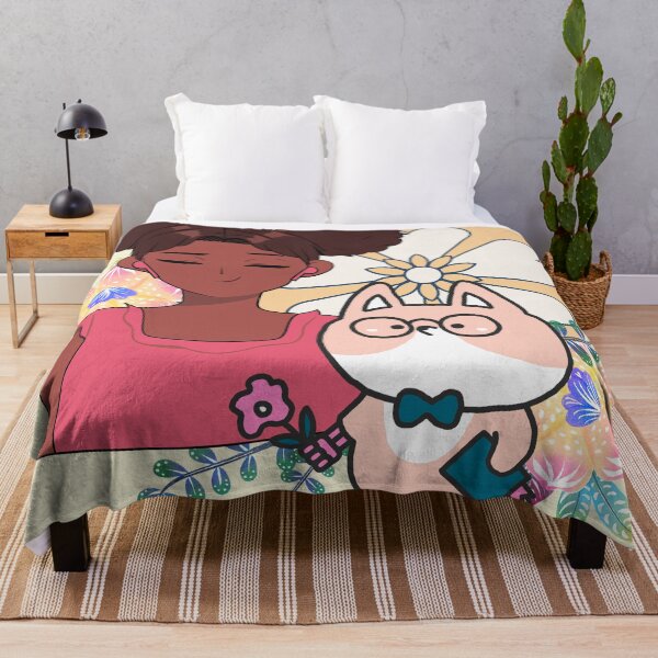 Item preview, Kawaii Girl, Cyborg Dog and Flowers designed and sold by Kanniax.