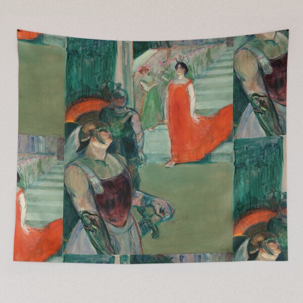 Item preview, The Opera Messalina at Bordeaux by Henri de Toulouse-Lautrec – Belle Époque Theatre Art Print designed and sold by artofuniverse.