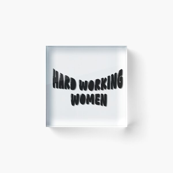 Item preview, Hard working women black and white aesthetic typoraphy designed and sold by thecapy.