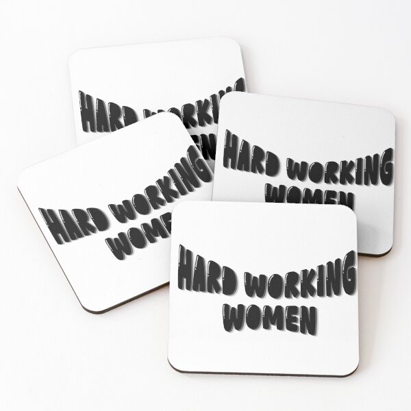 Item preview, Hard working women black and white aesthetic typoraphy designed and sold by thecapy.