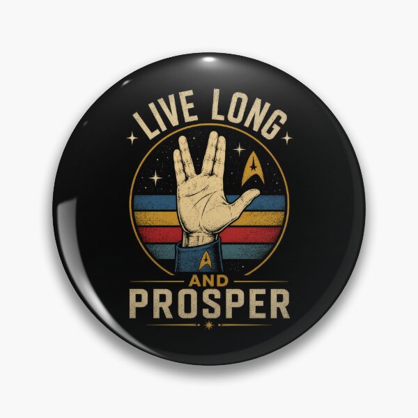 Item preview, Retro Space Ship Live Long Prosper 3 designed and sold by Kate1art.