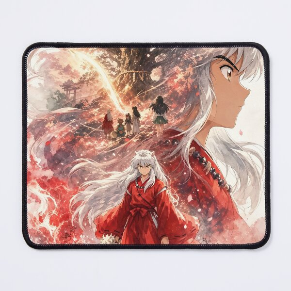 Item preview, Inuyasha Sacred Flame Guardian – Tessaiga Yokai Warrior Fantasy Anime Watercolor Art  designed and sold by Dyan4.