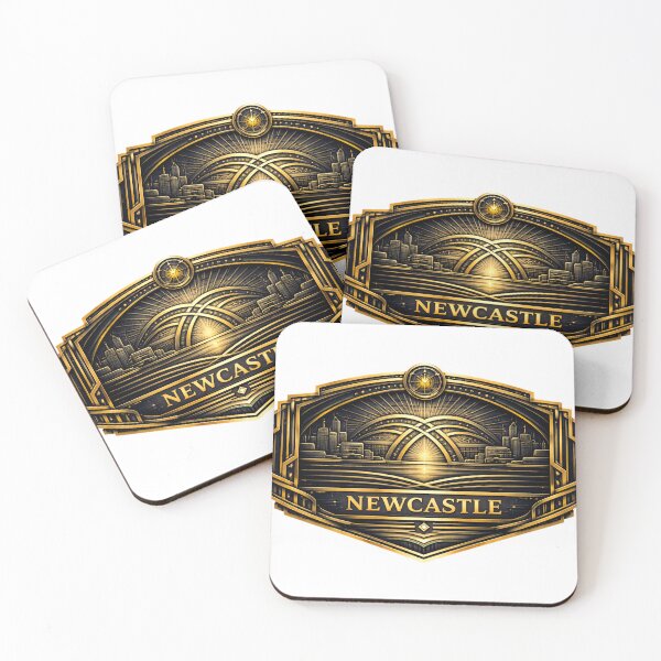 Item preview, deco style newcastle badge designed and sold by astriebatik.