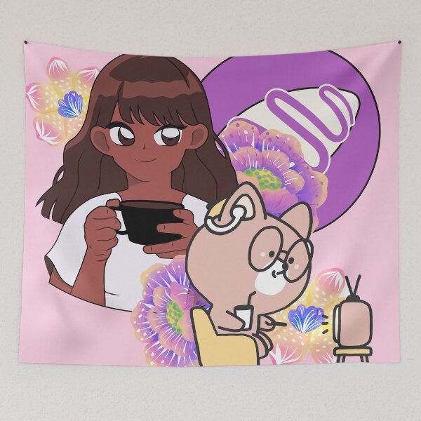 Item preview, Cozy Morning Coffee & Hearing Aid Cat designed and sold by Kanniax.