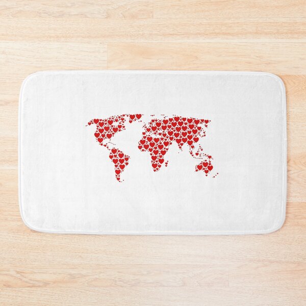 Item preview, Human One Love All Humanity Peace On Earth Unity Red Hearts Planet Earth Map designed and sold by Space Ghettos.