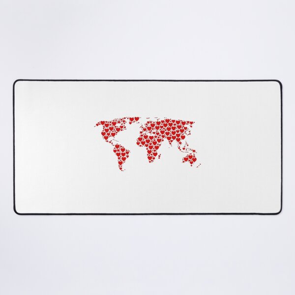 Item preview, Human One Love All Humanity Peace On Earth Unity Red Hearts Planet Earth Map designed and sold by BuyShirtsOnline.