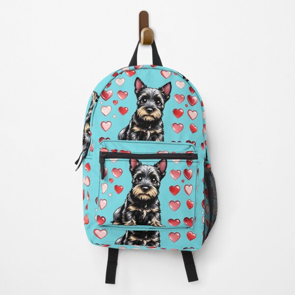 Item preview, Cute Schnauzer Dog Mom Love Sticker | Kawaii Retro Puppy Hearts Aesthetic designed and sold by astersgraphics.