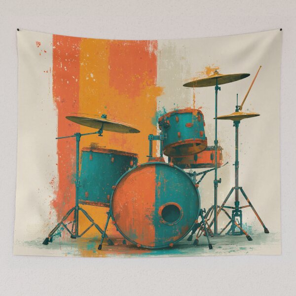 Item preview, A drumset for drummers drawing artwork designed and sold by gut2000.