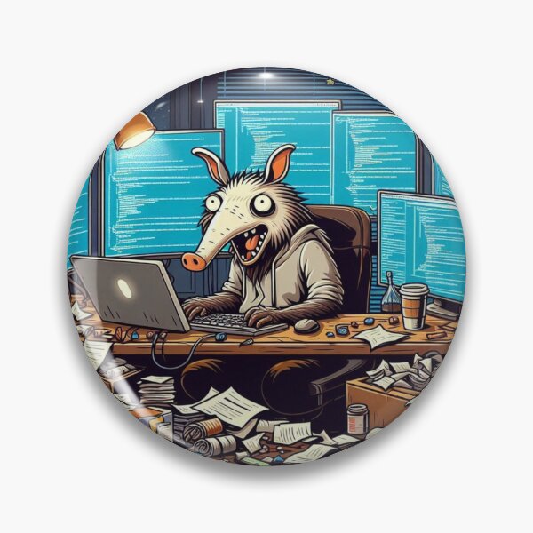 Item preview, Chaotic Aardvark Web Developer – Funny Coding Animal Art designed and sold by Dogandesighn.