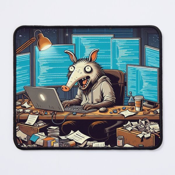 Item preview, Chaotic Aardvark Web Developer – Funny Coding Animal Art designed and sold by Dogandesighn.
