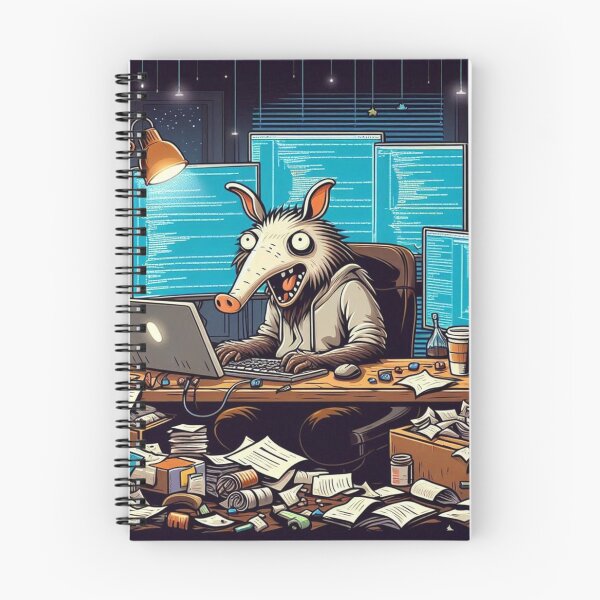 Item preview, Chaotic Aardvark Web Developer – Funny Coding Animal Art designed and sold by Dogandesighn.