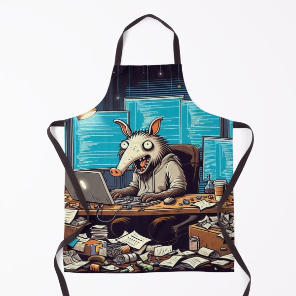 Item preview, Chaotic Aardvark Web Developer – Funny Coding Animal Art designed and sold by Dogandesighn.