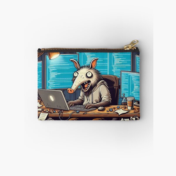 Item preview, Chaotic Aardvark Web Developer – Funny Coding Animal Art designed and sold by Dogandesighn.