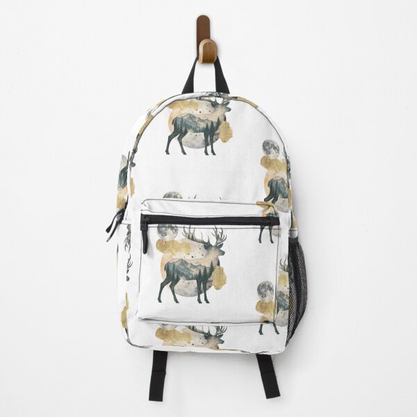 Artikelvorschau, Mystic Deer Moon Wilderness Collage entworfen und verkauft von drawlinershop.