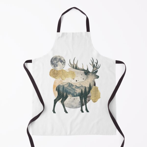 Item preview, Mystic Deer Moon Wilderness Collage designed and sold by drawlinershop.