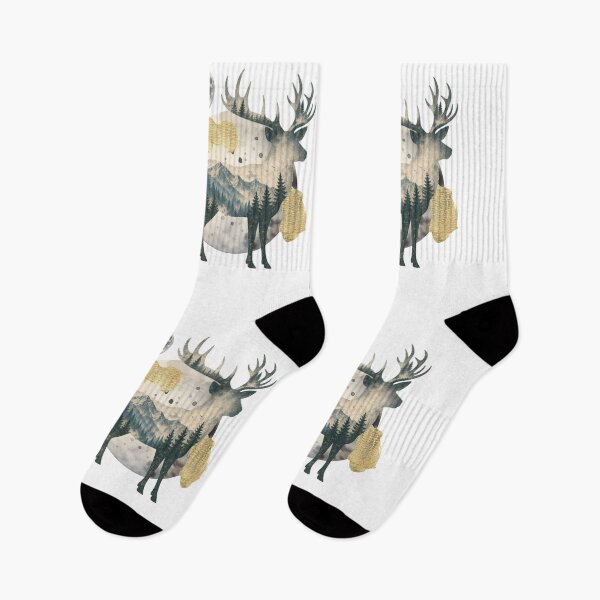Item preview, Mystic Deer Moon Wilderness Collage designed and sold by drawlinershop.