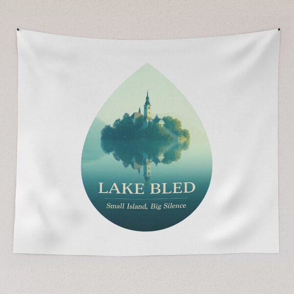 Item preview, Lake Bled Small Island Big Peace designed and sold by EdvvinStudios.