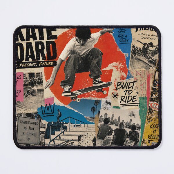 Item preview, SKATE COLLAGE — Vibrant Skateboard Art Poster (Vintage + Modern) designed and sold by Jandedan.