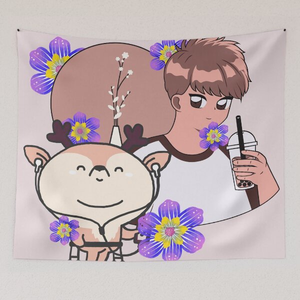 Item preview, Bubble Tea Time & Deer with Walker designed and sold by Kanniax.