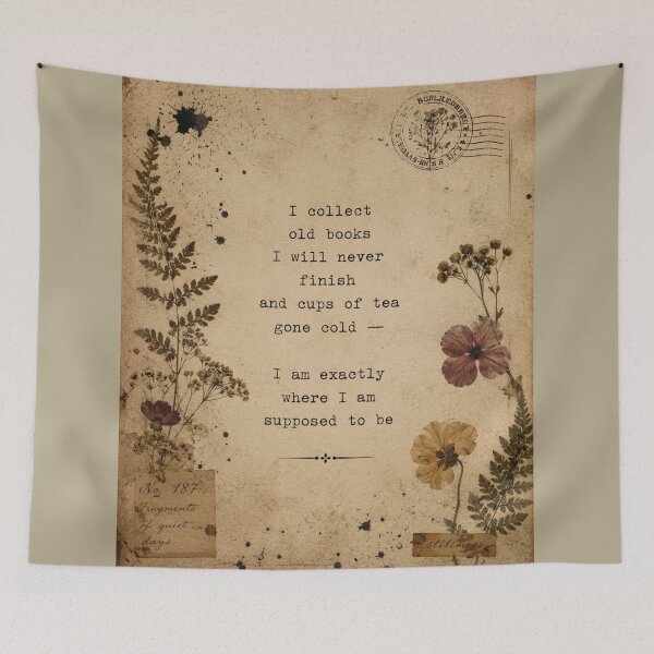 Item preview, Dark Academia Typewritten Letter I Collect Old Books – Vintage Manuscript Poetry Art | Literary Gift designed and sold by irfanshikh.