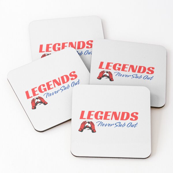 Item preview, Soccer Goalie Legends Never Sub Out Typography designed and sold by LoudVictory.