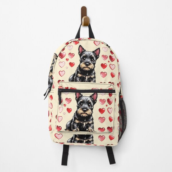 Item preview, Cute Schnauzer Dog Mom Love Sticker | Kawaii Retro Puppy Hearts Aesthetic designed and sold by astersgraphics.