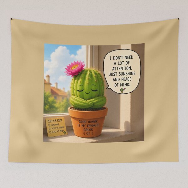 Item preview, Peaceful Cactus With Attitude designed and sold by Blueberry-art23.