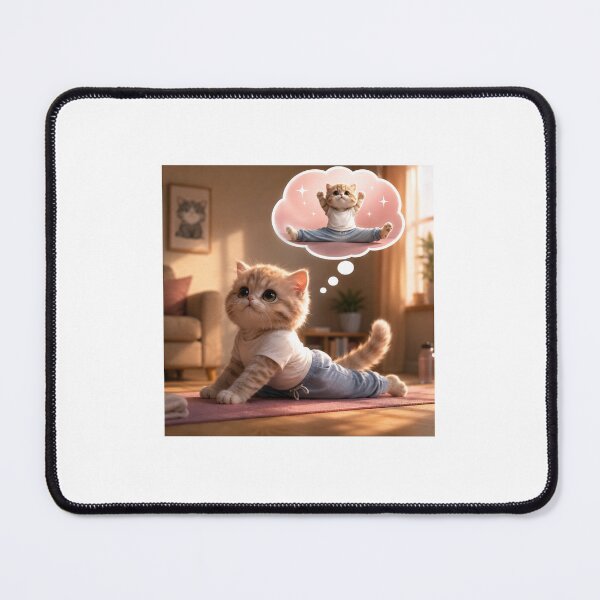 Item preview, Tiny Workout Cat Funny Banana Split Kitten Art designed and sold by LovelyCatGalaxy.