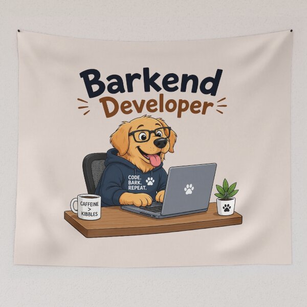 Item preview, Barkend Developer Funny Dog Programmer designed and sold by Itai Doshin.