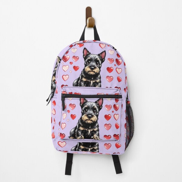 Item preview, Cute Schnauzer Dog Mom Love Sticker | Kawaii Retro Puppy Hearts Aesthetic designed and sold by astersgraphics.
