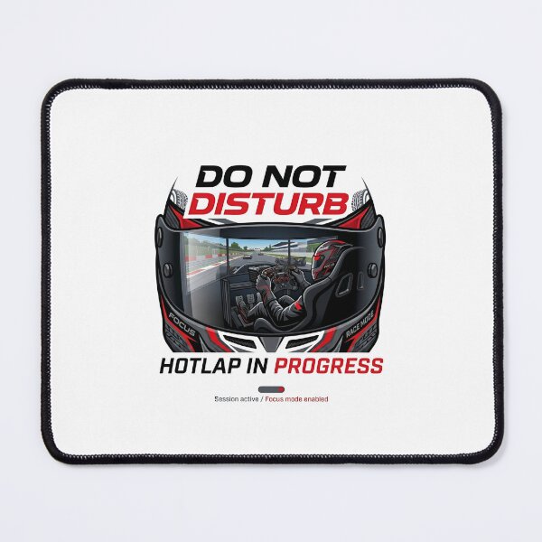 Item preview, Do Not Disturb Hotlap In Progress Sim Racing Helmet Design designed and sold by Fenay Designs.
