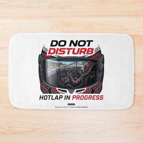 Item preview, Do Not Disturb Hotlap In Progress Sim Racing Helmet Design designed and sold by Fenay Designs.