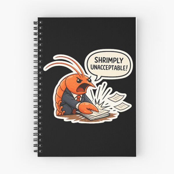Item preview, Shrimply Unacceptable Angry Shrimp Boss designed and sold by aistrokeofart.