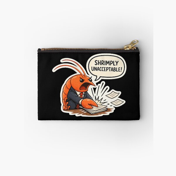 Item preview, Shrimply Unacceptable Angry Shrimp Boss designed and sold by aistrokeofart.