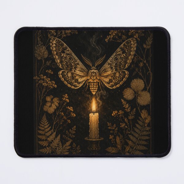 Item preview, Dark Academia Moth and Candle – Dramatic Atmospheric Vintage Engraving Art | Gothic Aesthetic Gift designed and sold by irfanshikh.